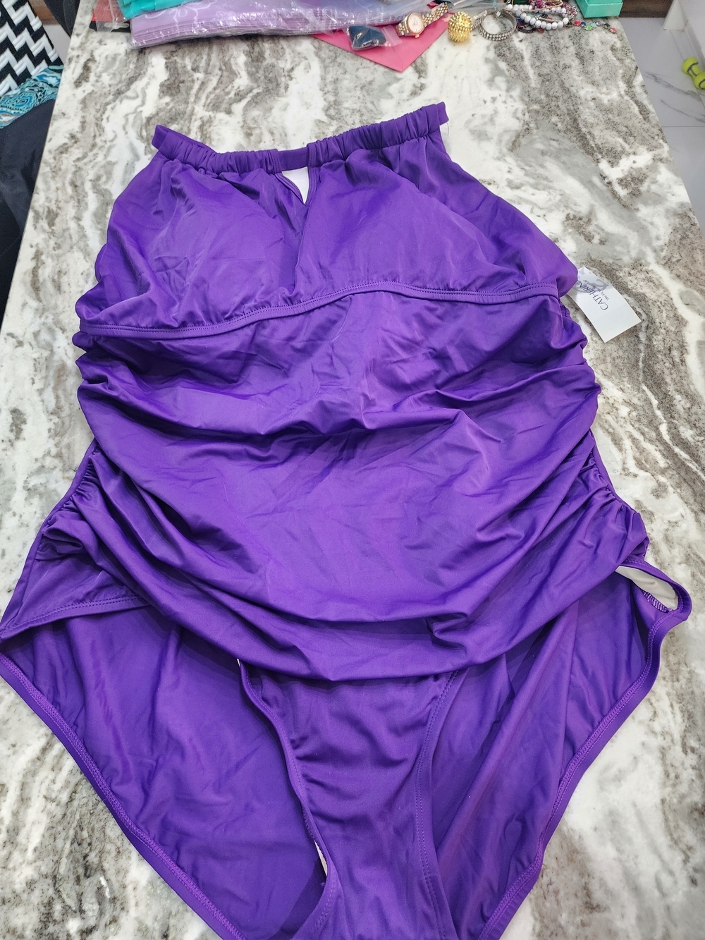 Catherines Purple One-Piece Swimsuit